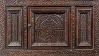 A William and Mary Carved Oak Court Cupboard