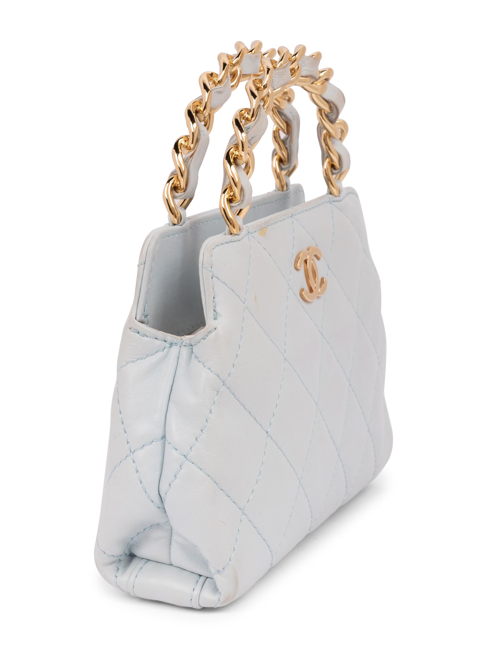 Chanel Blue Quilted Leather Handbag, 2004-05
