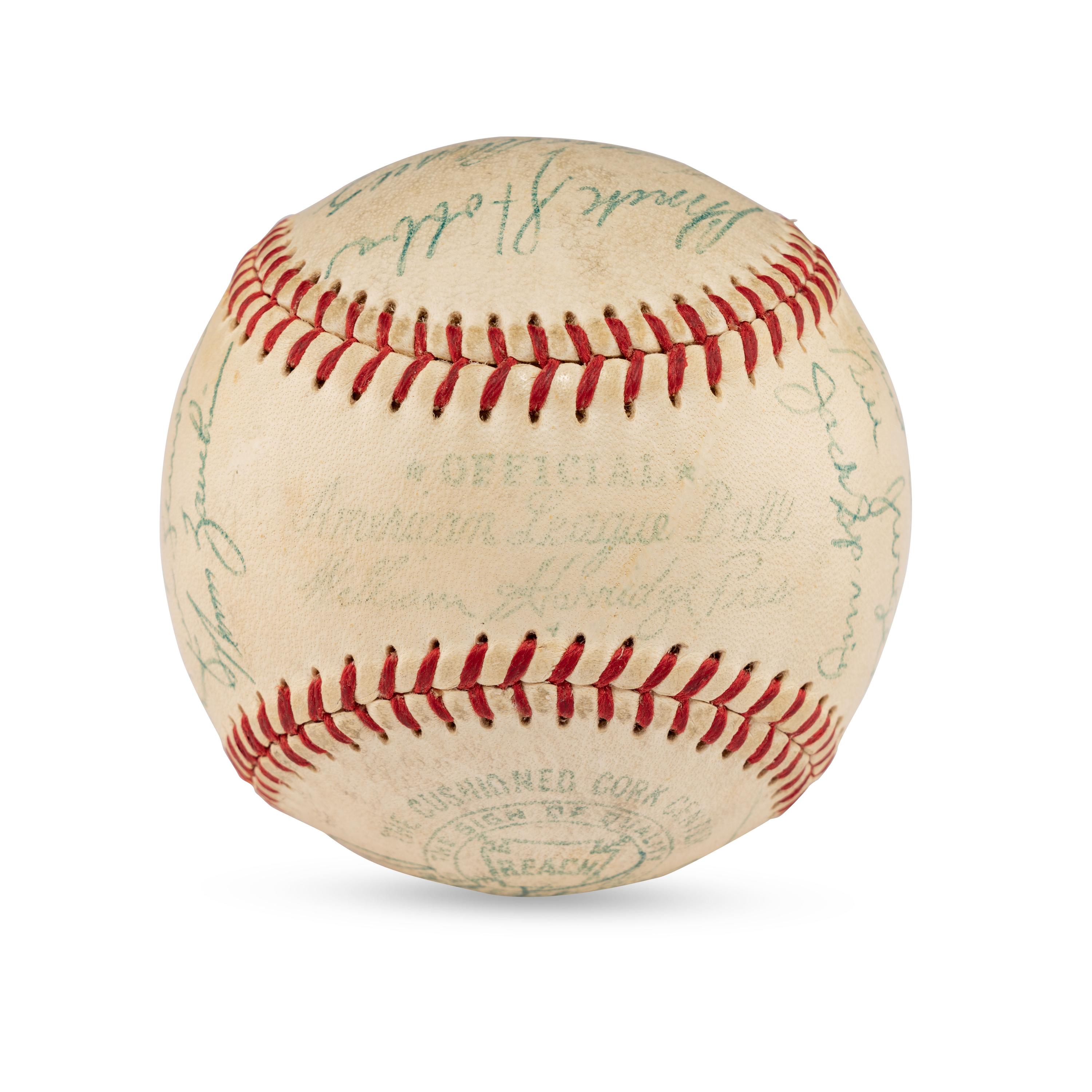 A 1958 Washington Senators Team Signed Autograph Baseball