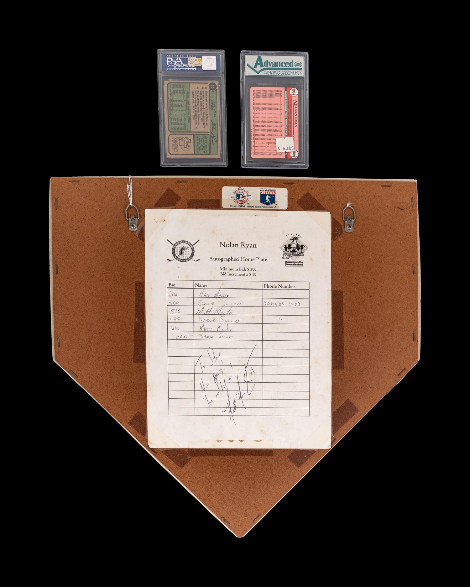 A Group of Nolan Ryan Items (Including Signed Autograph and Graded Cards),