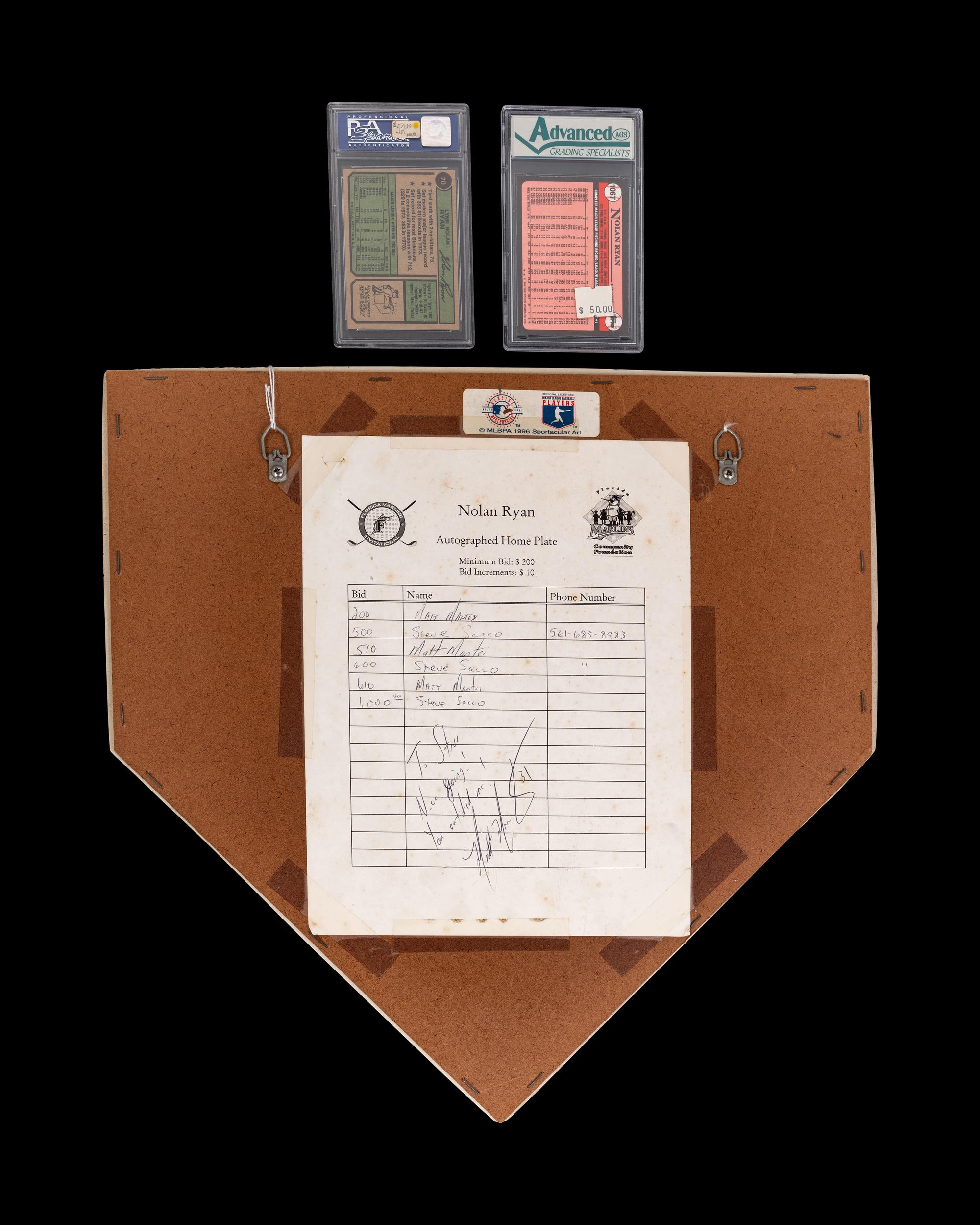 A Group of Nolan Ryan Items (Including Signed Autograph and Graded Cards),