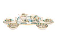 A Sèvres Bleu Céleste Porcelain Seven-Piece Tea Service ( Dejeuner 'Courteille' )