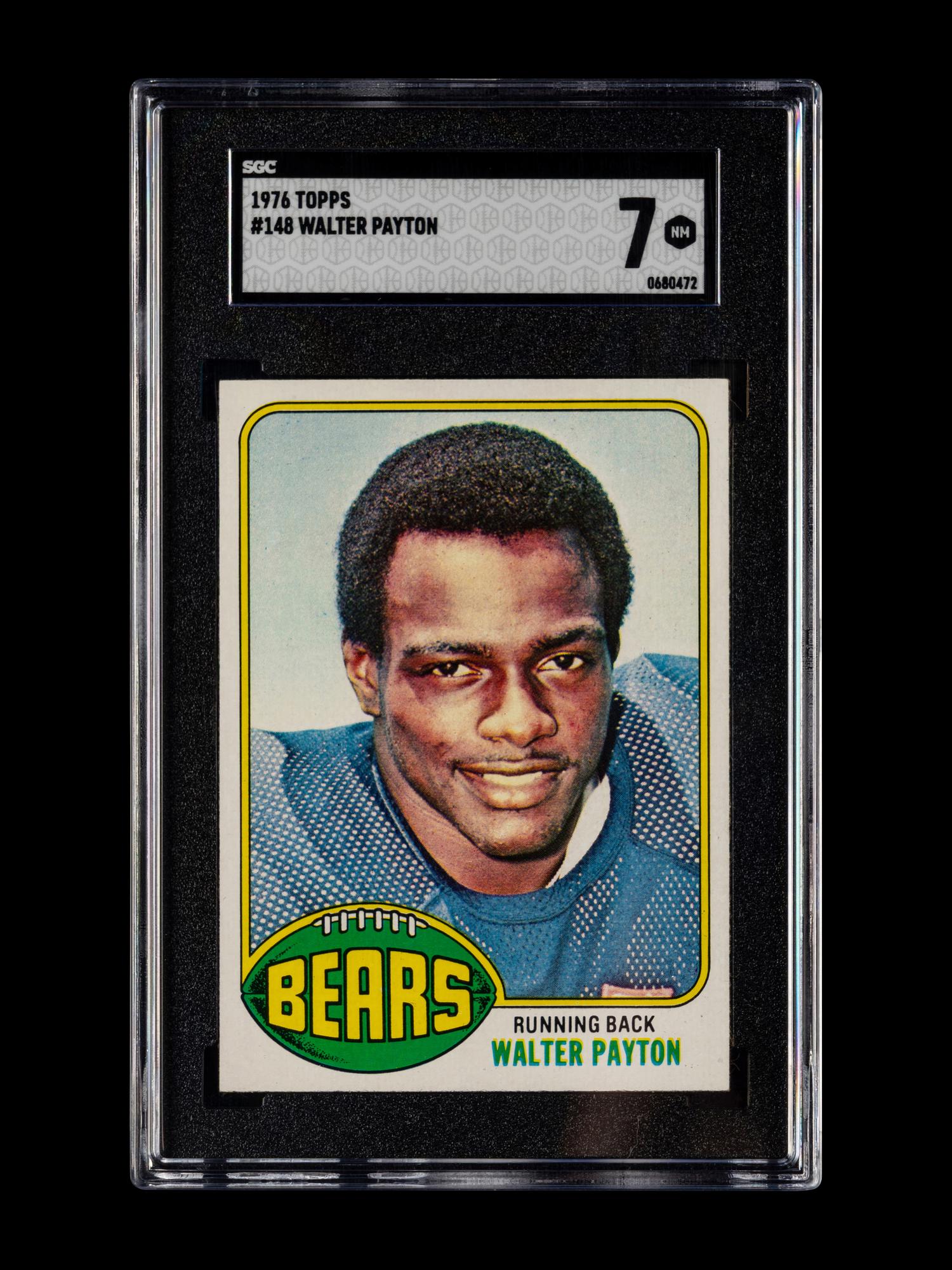 A 1976 Topps Walter Payton Rookie Football Card No. 148 (SGC 7 NM)
