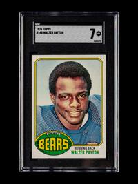 A 1976 Topps Walter Payton Rookie Football Card No. 148 (SGC 7 NM)