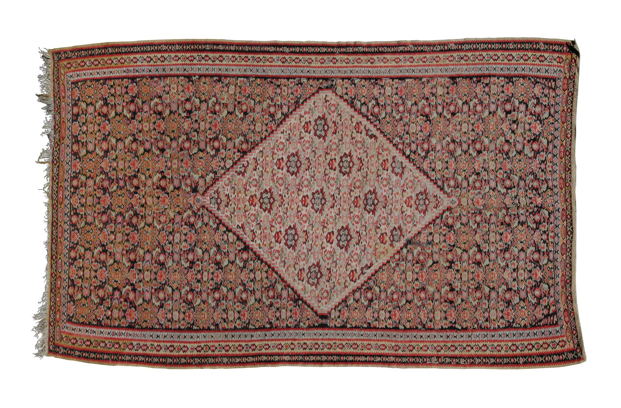 A Flat Woven Wool Rug 6 feet 7 inches x 4 feet x 1 inch. — 20TH CENTURY