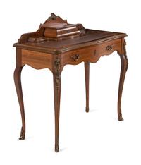 A Louis XV Style Gilt Metal Mounted Writing Desk