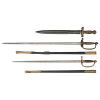 3 Ames Swords: Model 1832 Heavy Artillery, Model 1840 NCO and Model 1840 Musician