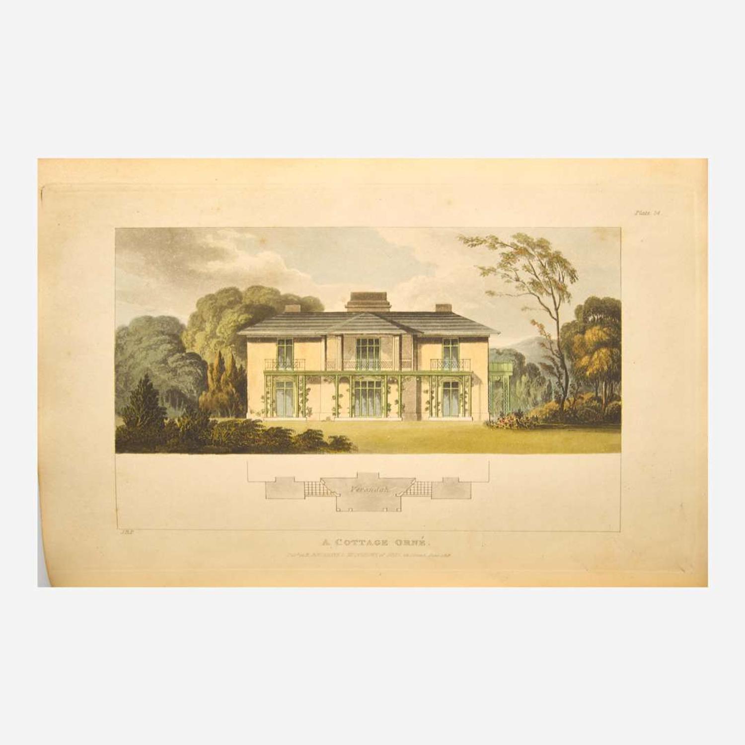[Architecture] Papworth, John Buonarotti Group of 2 First Editions