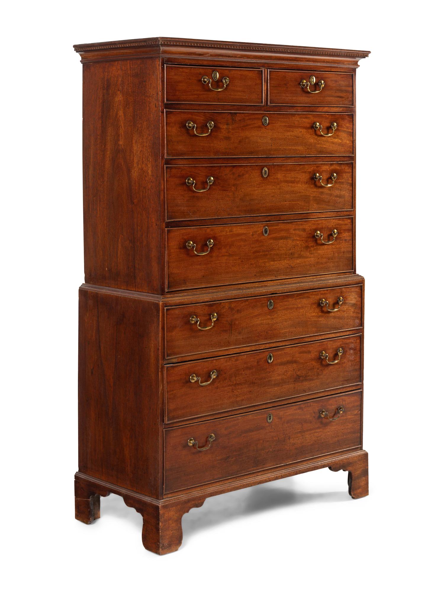 A George III Mahogany Chest-on-Chest