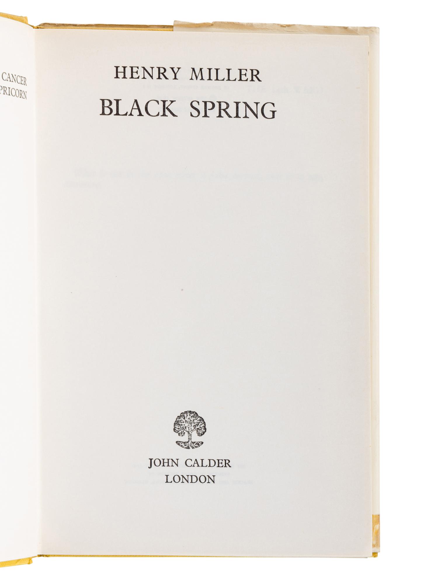 MILLER, Henry (1891-1980). The Rosy Crucifixion: Sexus/Nexus/Plexus. New York: Grove Press, Inc., 1965.