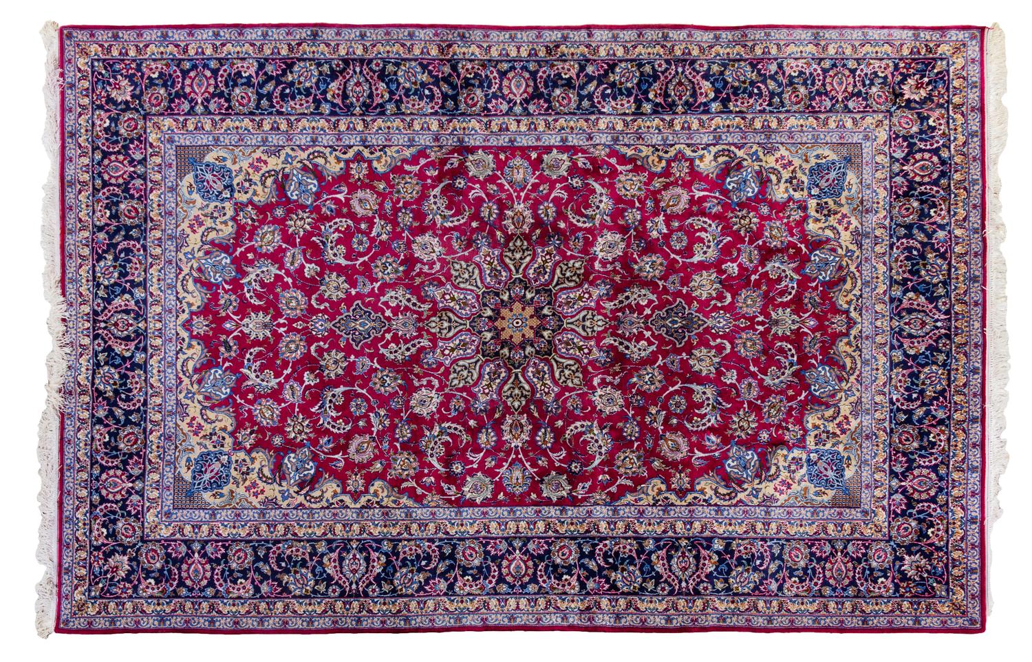 An Isfahan Wool and Silk Rug 10 feet x 6 feet 8 inches. — 20TH CENTURY