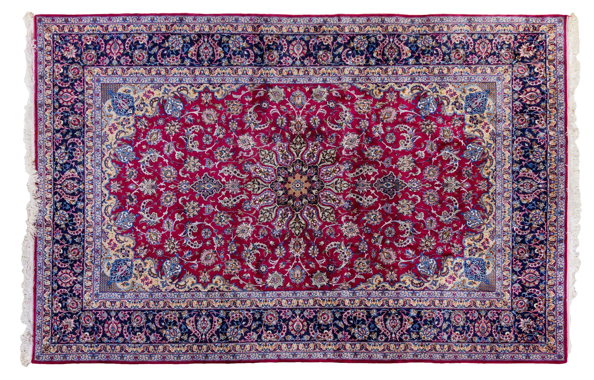 An Isfahan Wool and Silk Rug 10 feet x 6 feet 8 inches. — 20TH CENTURY