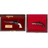 Miniature Cased US Historical Society Colt Model 1860 Army Revolver in Presentation Case with Miniature Flintlock Pistol