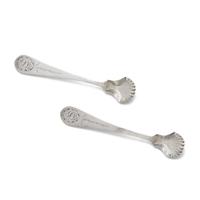 A Pair of Federal Coin Silver Salt Spoons