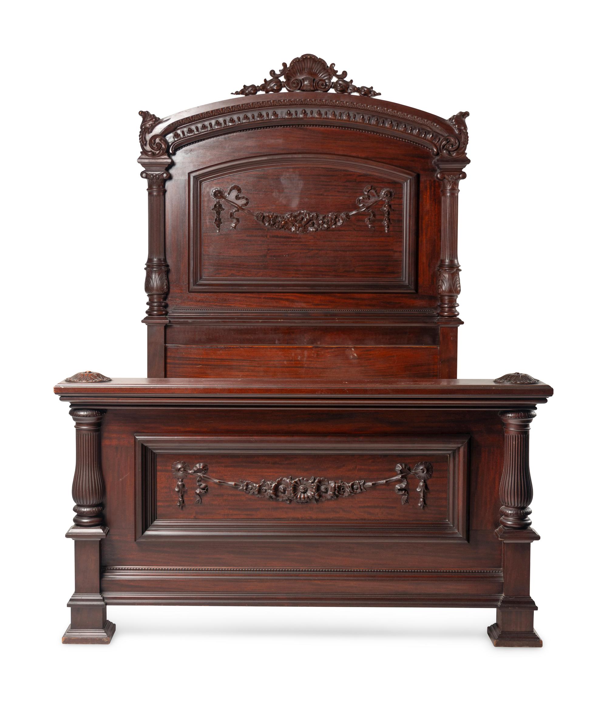 An American Classical Mahogany Bedroom Suite