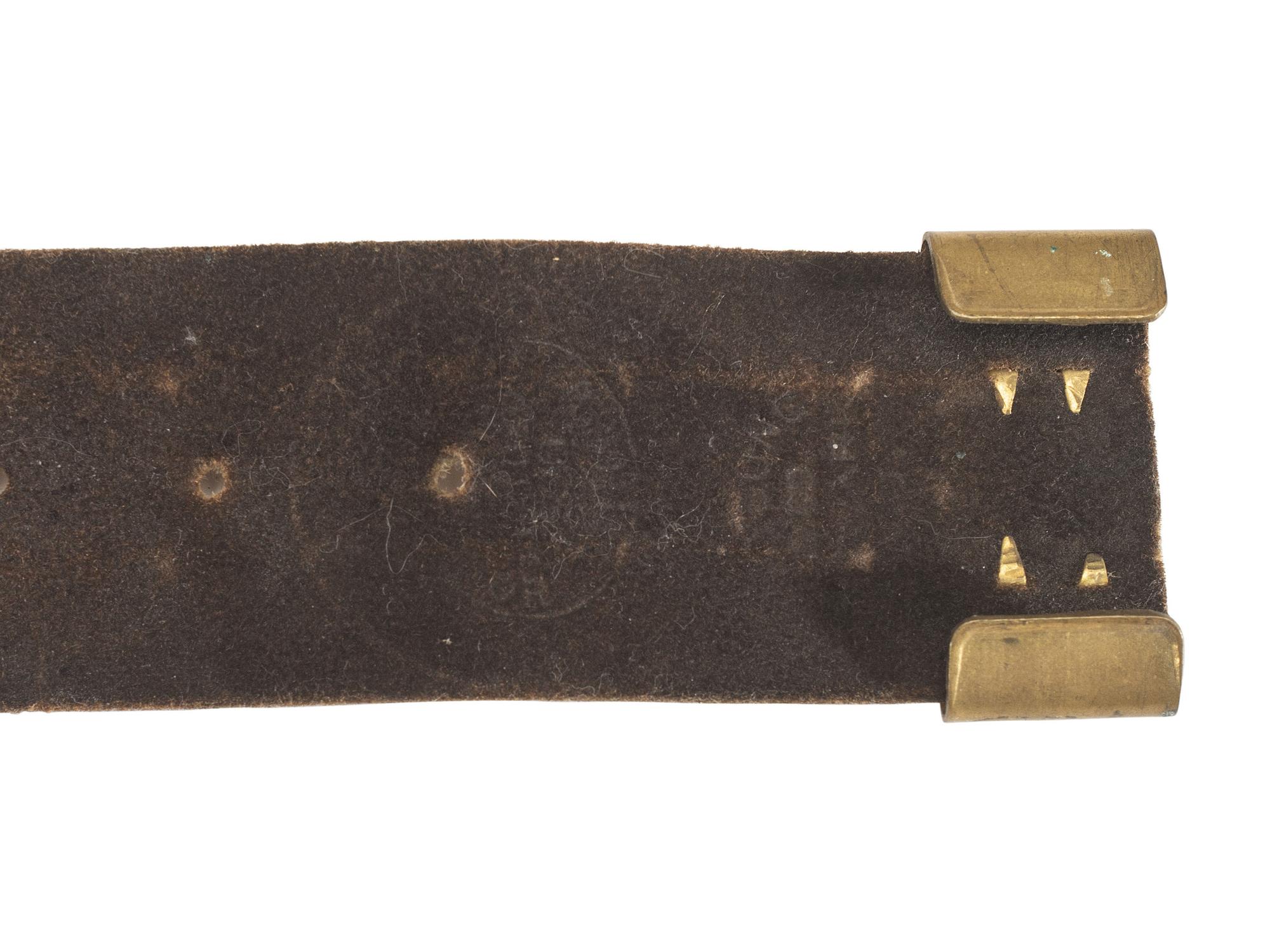 [CIVIL WAR - LATE INDIAN WARS]. 5 items, incl. pattern 1864 leather belt and kepis.