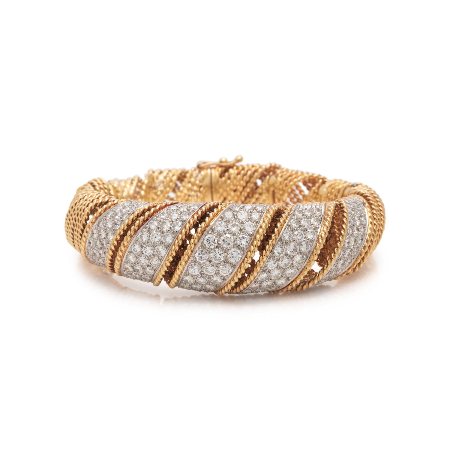 YELLOW GOLD AND DIAMOND BRACELET