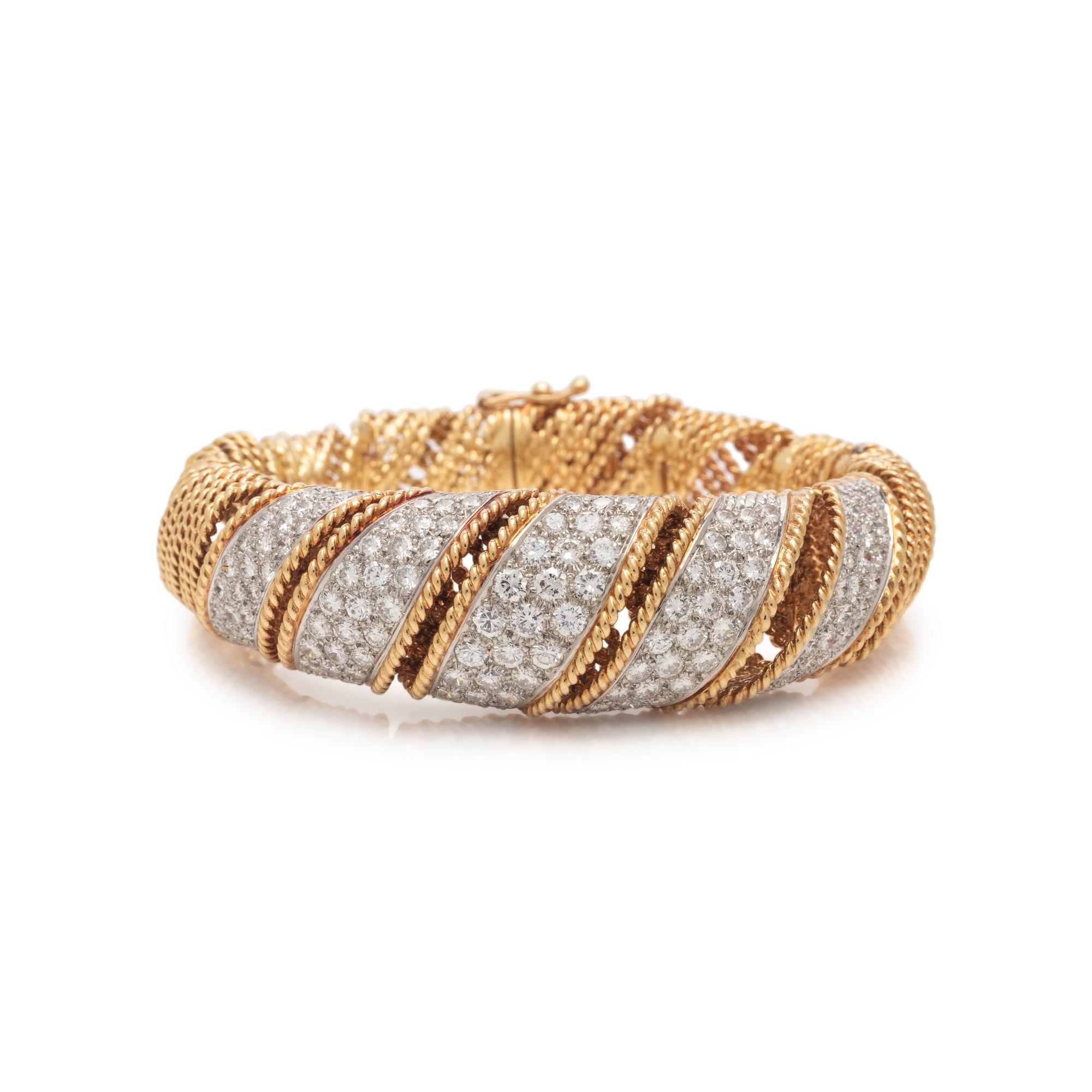 YELLOW GOLD AND DIAMOND BRACELET