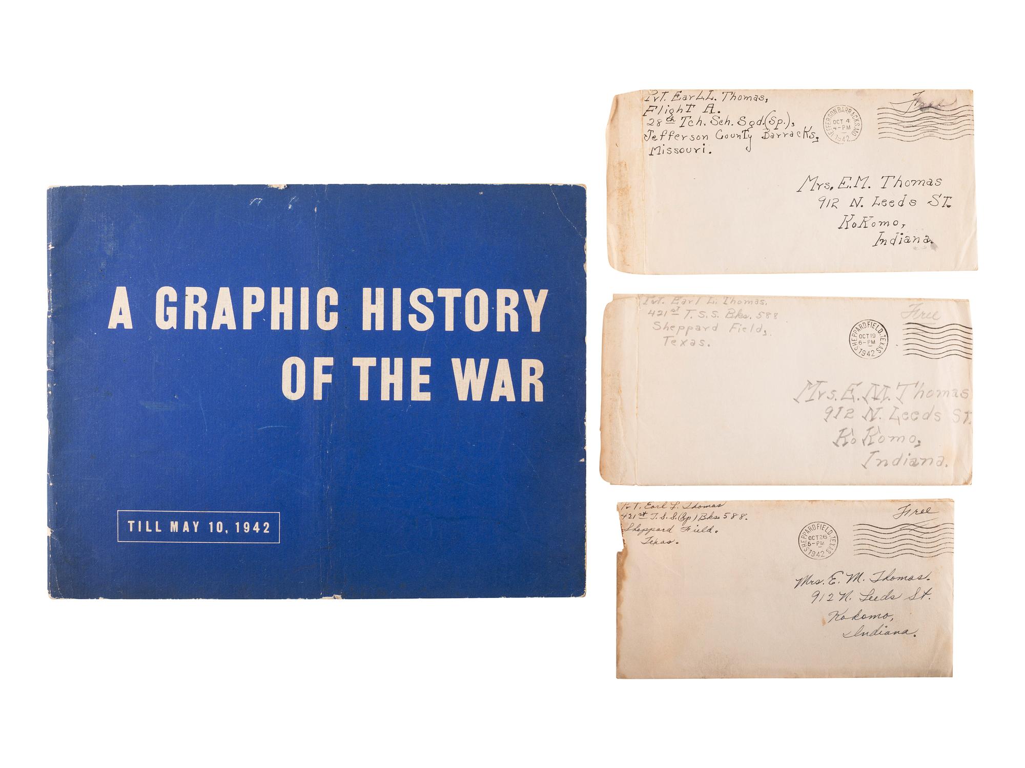 [WORLD WAR II]. Manuscript archive of Private Earl L. Thomas, US Army Air Corps, 1942-1945.