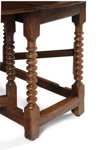 A William and Mary Oak Drop-Leaf Table