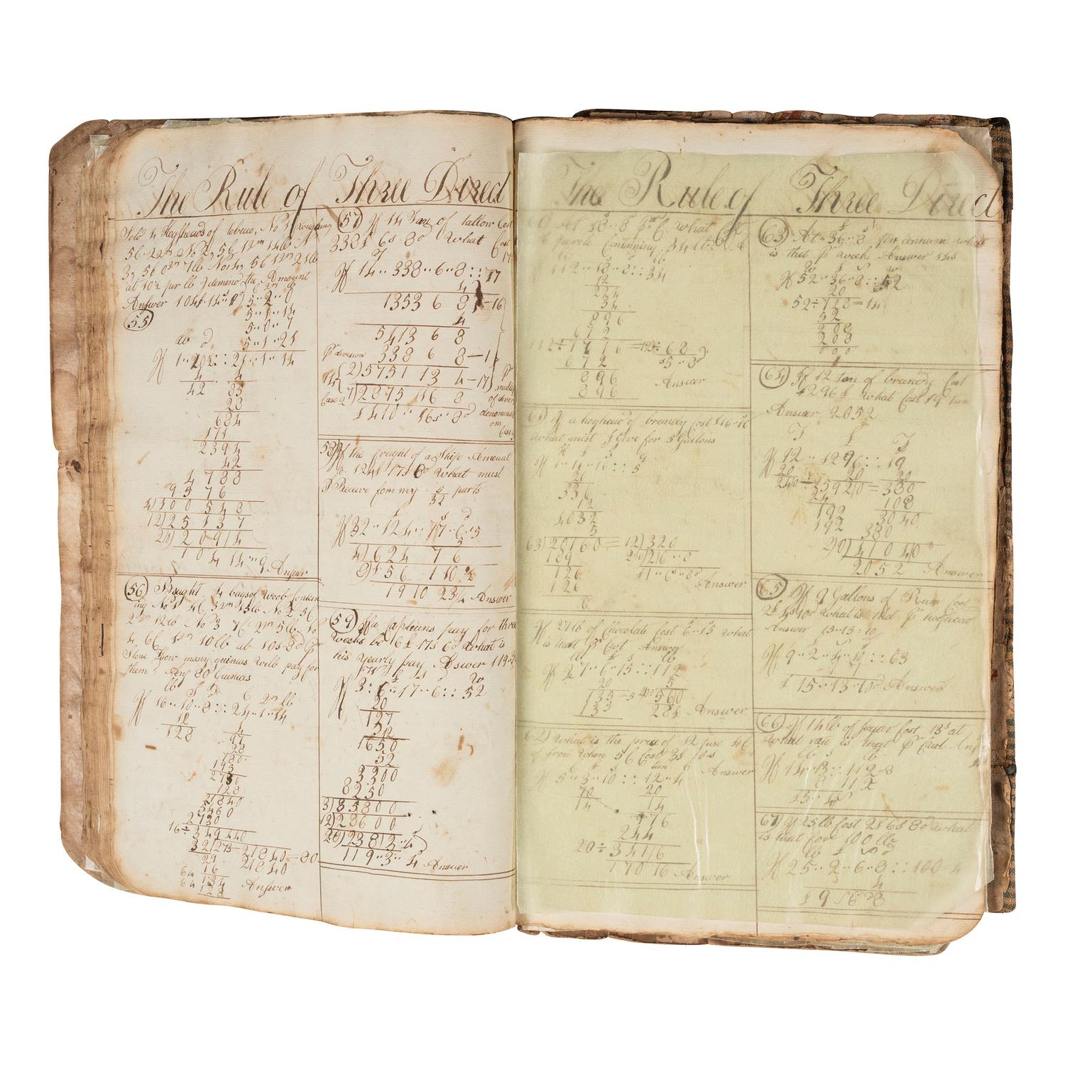 [AMERICANA]. A group of several account books and apprentice books from identified users. [Ca mid-19th century].