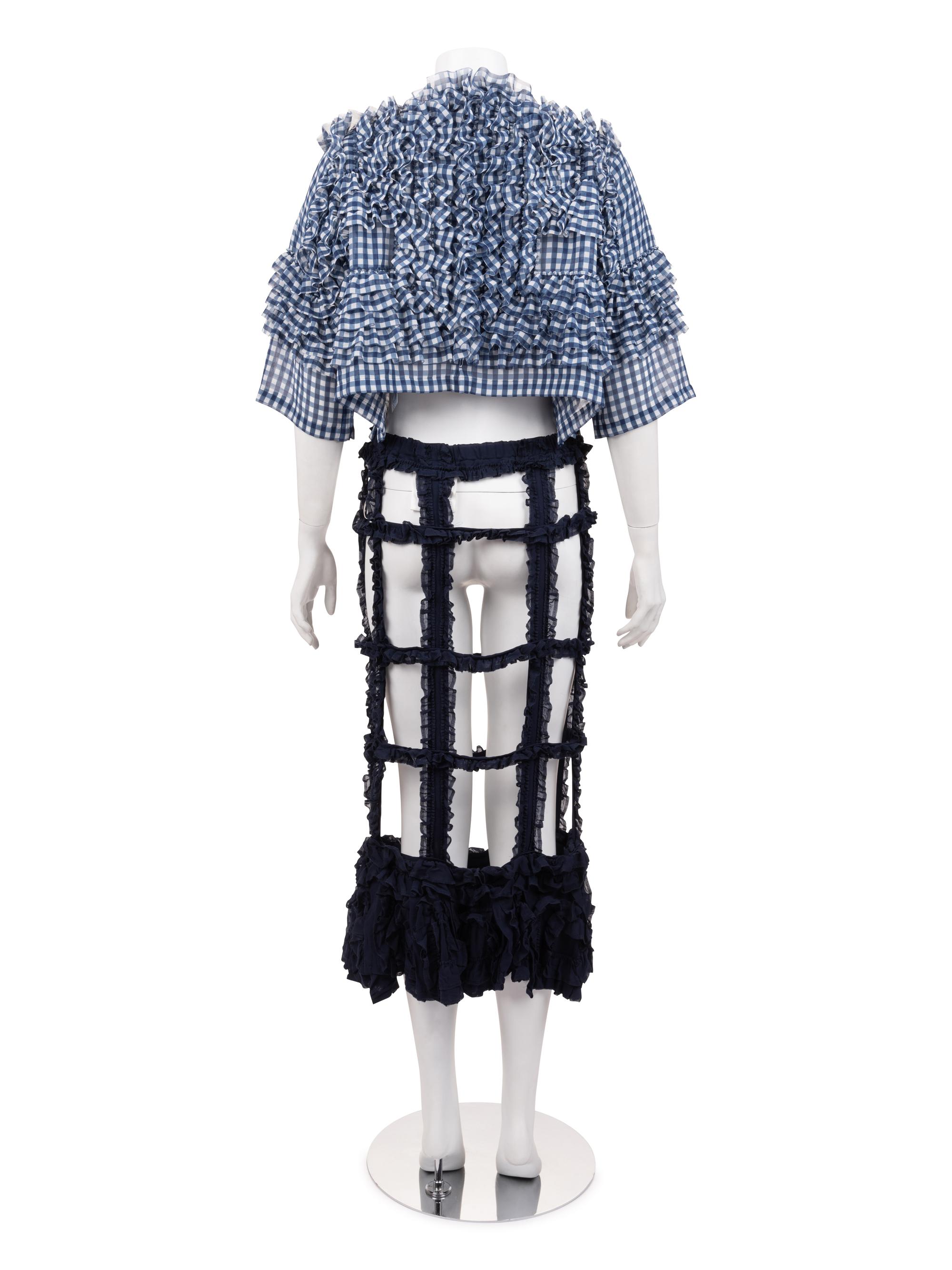 Comme des Garçons Gingham Jacket and Ruffled Skirt, Spring 2008