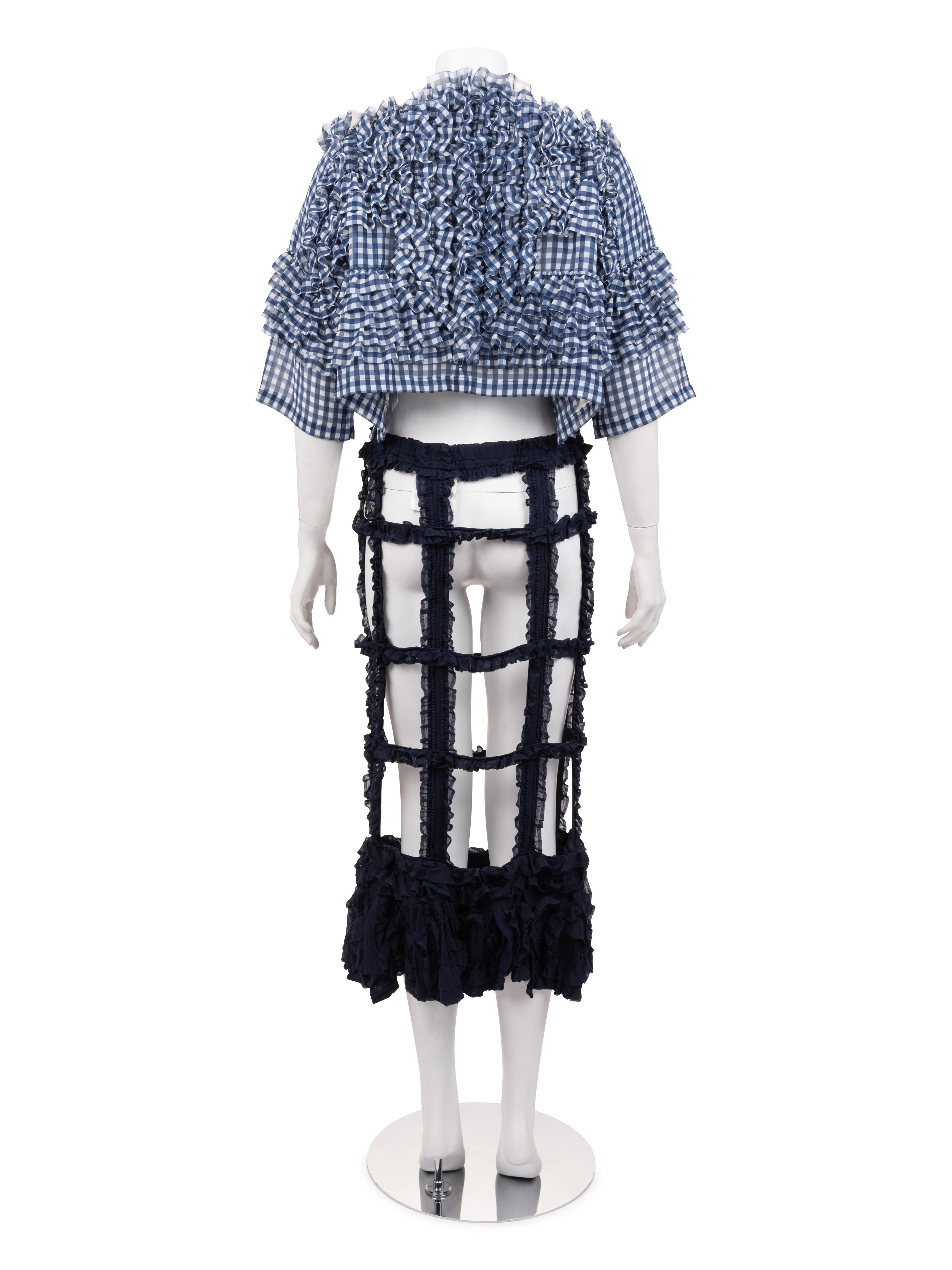 Comme des Garçons Gingham Jacket and Ruffled Skirt, Spring 2008