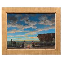 Florencio Molina Campos (Argentine, 1891-1959) — Los Gauchos Por La Noche, 1947