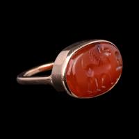 A Graeco-Persian Carnelian Ringstone with a Winged Horse