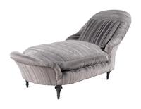 A Scalamandré-Retailed Chaise Longue with Cut Velvet Upholstery