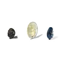 Three Roman Glass Relief Medallions