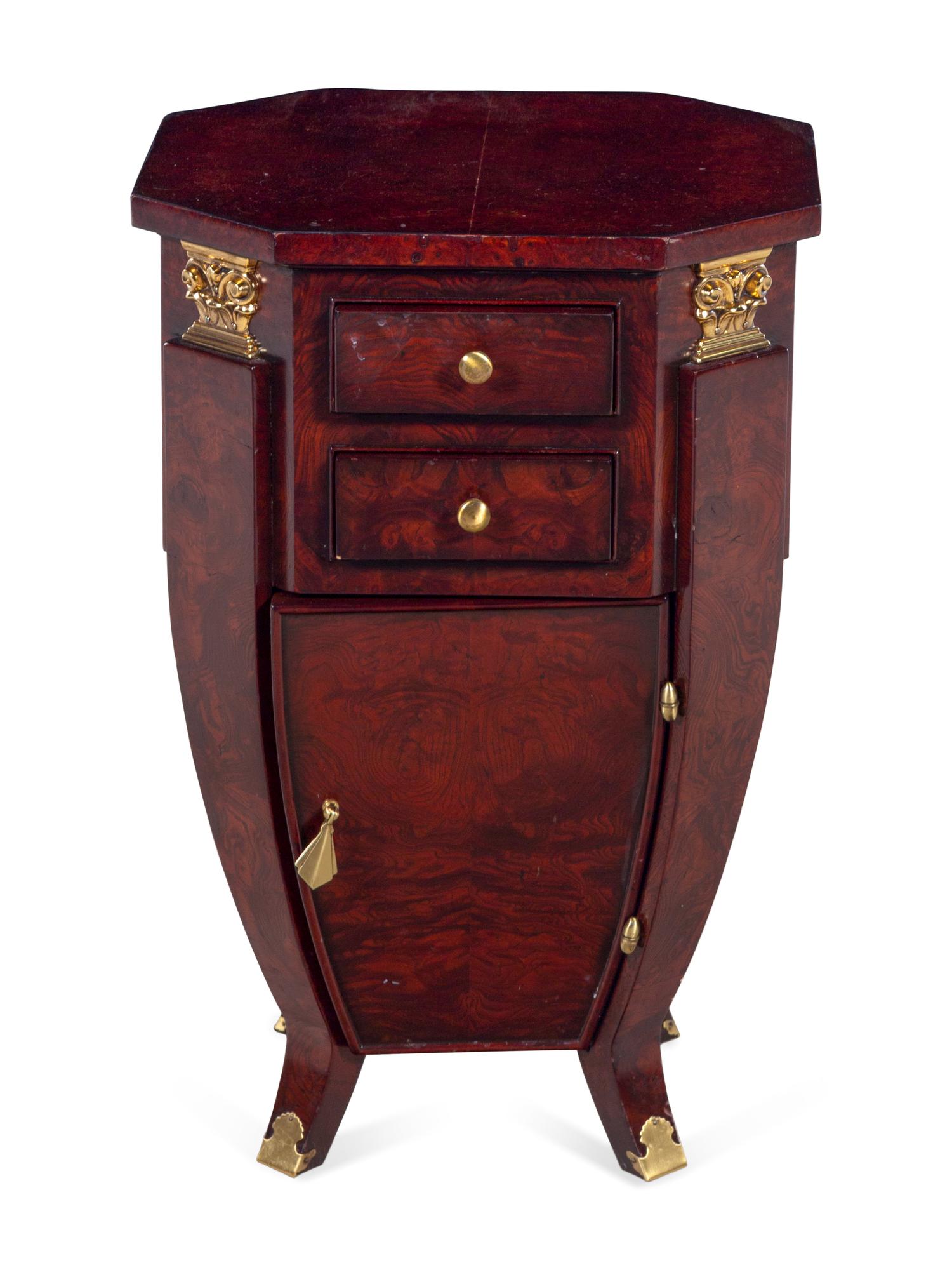 A Gilt Metal Mounted Burlwood Side Table