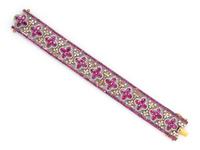 RUBY, DIAMOND AND COLORED DIAMOND BRACELET
