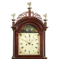 Federal inlaid and carved mahogany tall case clock Aaron Willard (1757-1844), Boston, MA, circa 1800