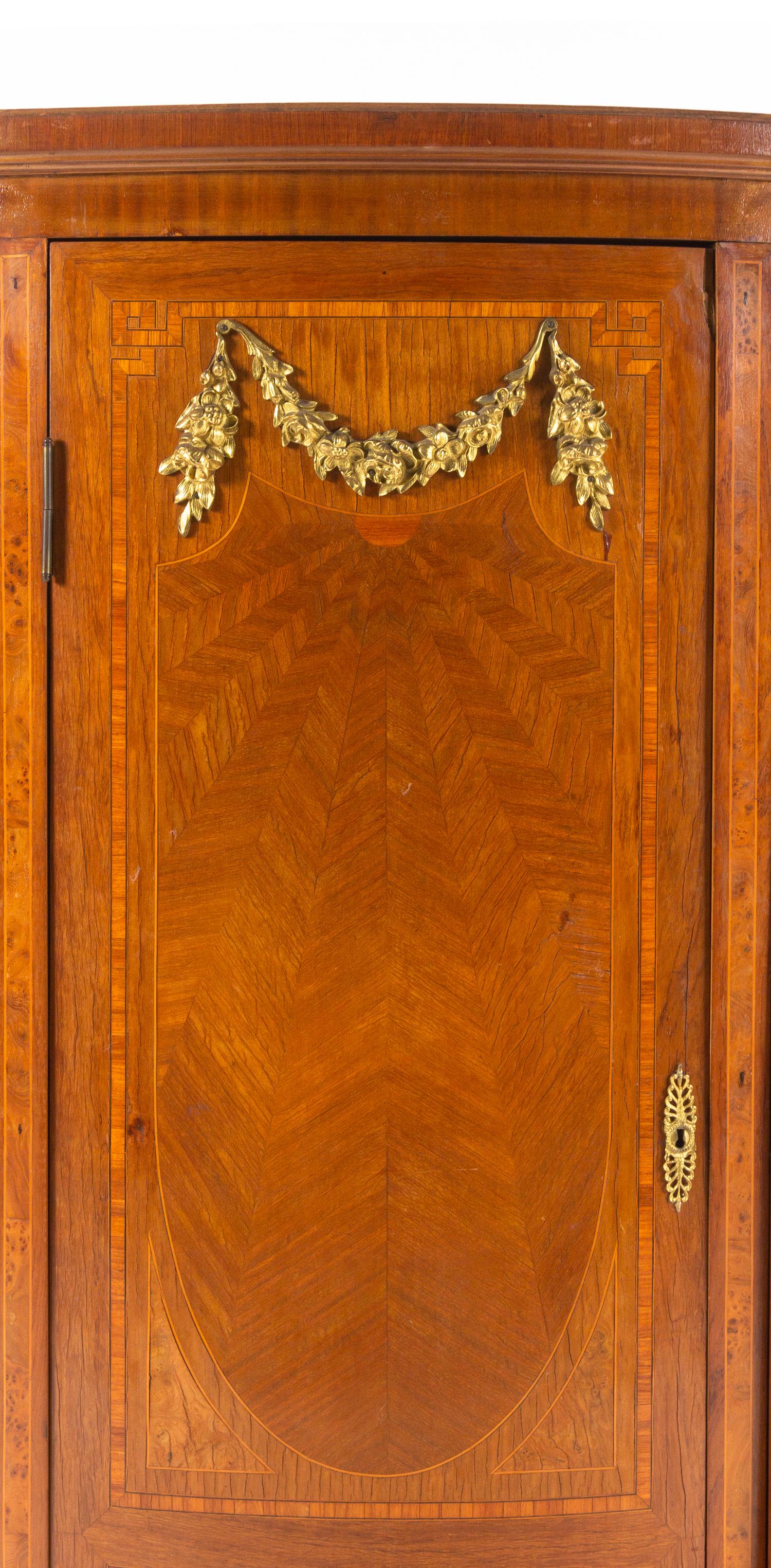 A Pair of Louis XV Style Gilt Bronze-Mounted Parquetry Bibliothèques