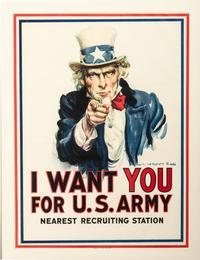 [WORLD WAR I]. FLAGG, James Montgomery (1877-1960), artist. I Want You for U.S. Army. New York: Leslie-Judge & Co., 1917.
