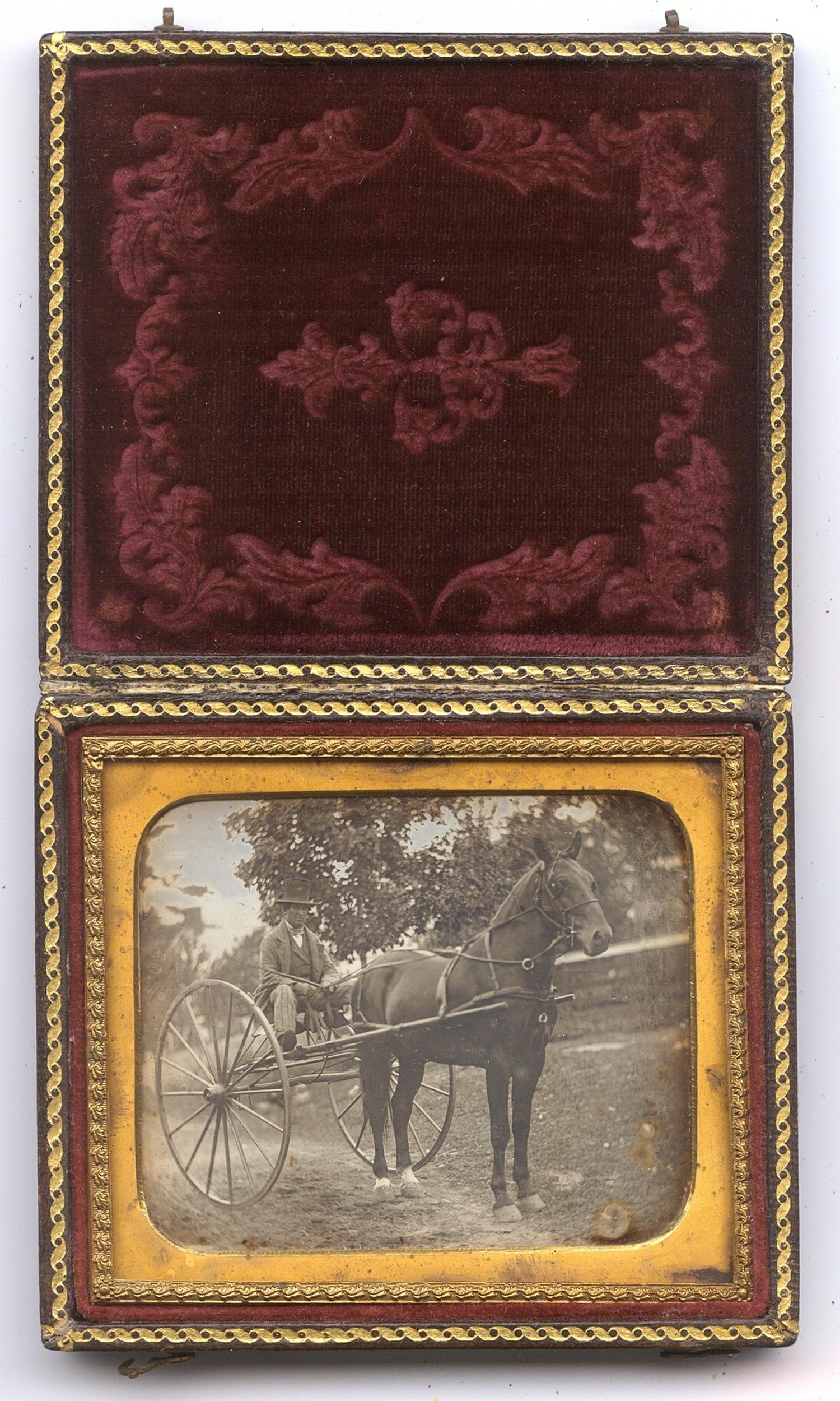 [ Daguerreotype] A Gentleman in his Sporting Sulky