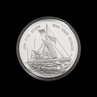 [WESTERN SAMOA] A 1986 Kon Tiki 5-Troy oz. Commemorative Silver Proof Coin