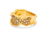 An 18 Karat Yellow Gold and Green Sapphire Ring, Carrera y Carrera,