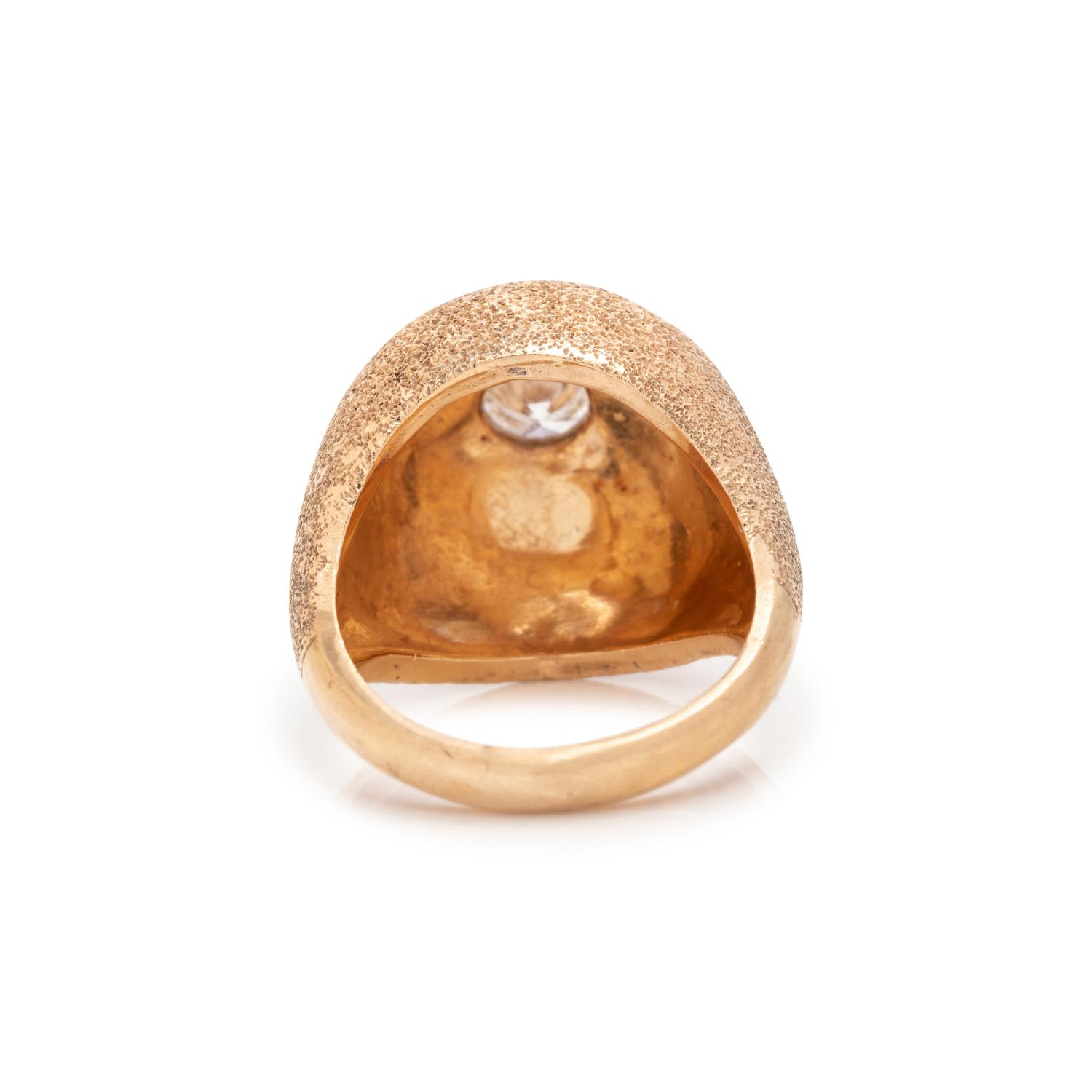 ROSE GOLD AND DIAMOND BOMBE RING