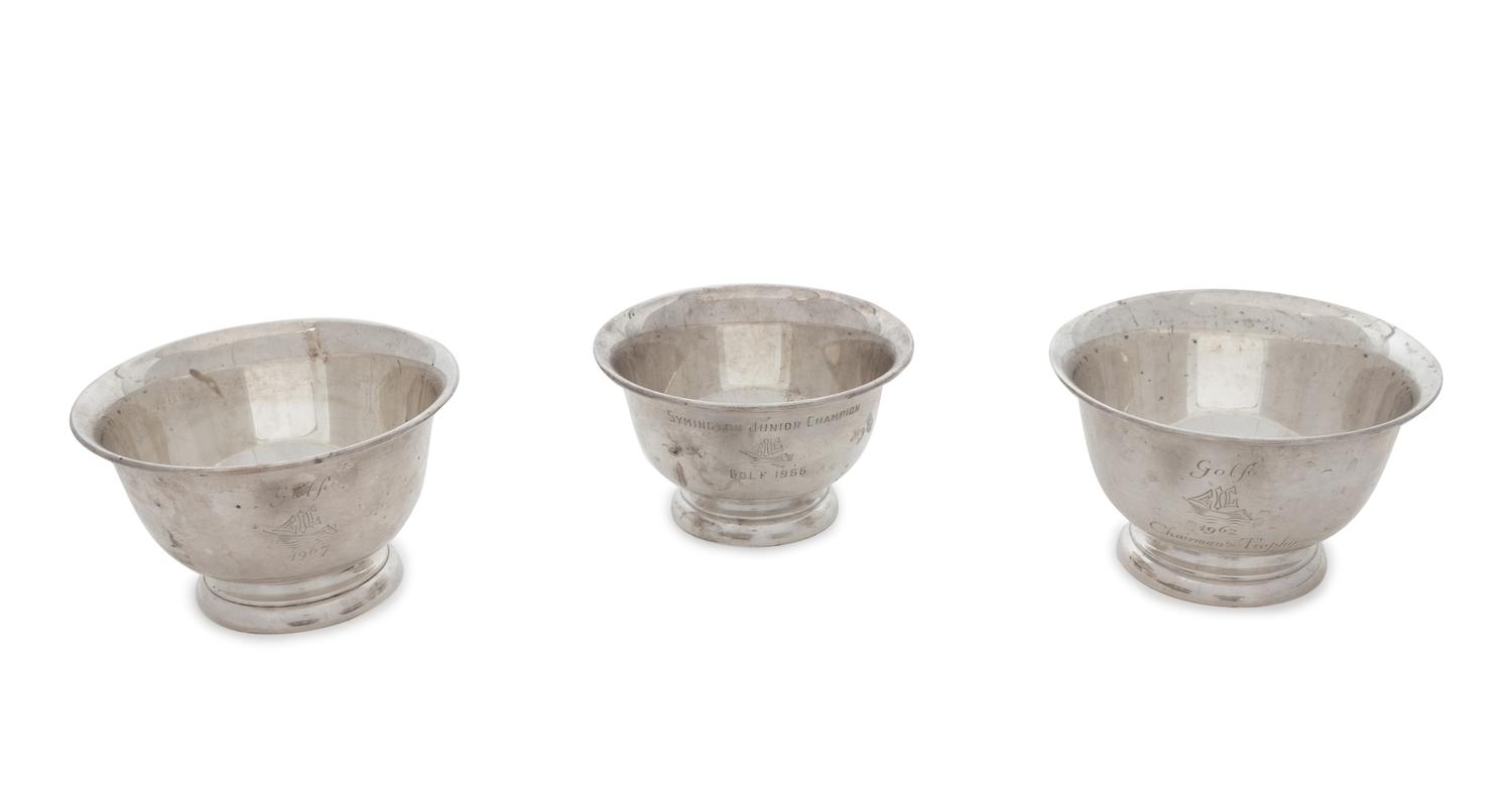 A Group of Three American Silver Revere Style Bowls