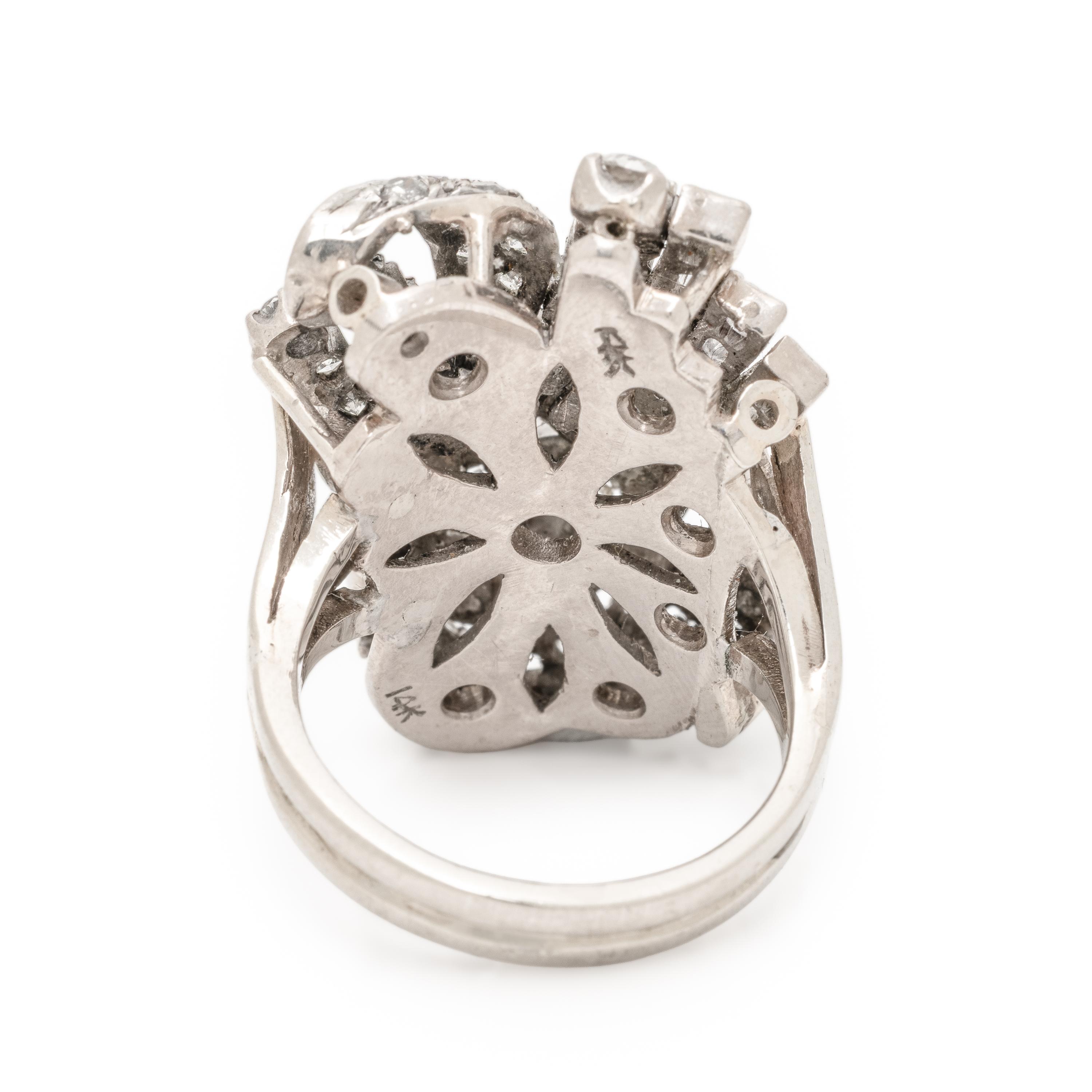 Diamond and White Gold Ring