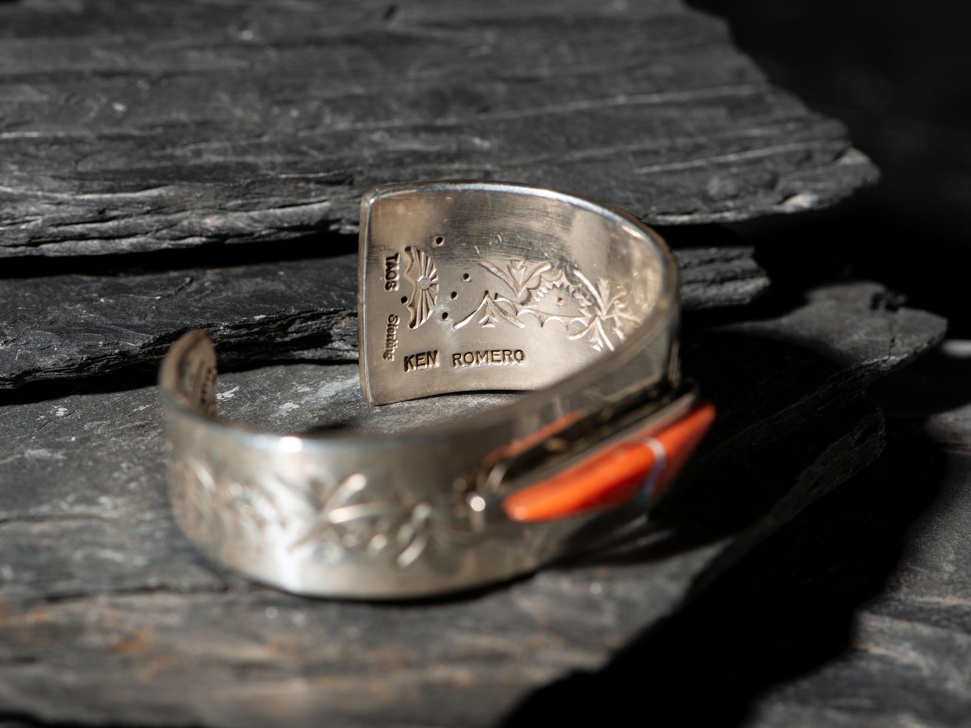 Sterling Silver and Coral Cuff Bracelets