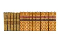 [HISTORY OF ENGLAND]. 2 leather-bound works in 16 volumes relating to the history of England, comprising: