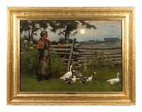 Woman with Geese