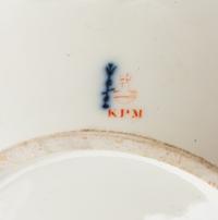 A Berlin (K.P.M.) Painted and Parcel Gilt Porcelain Fish Platter
