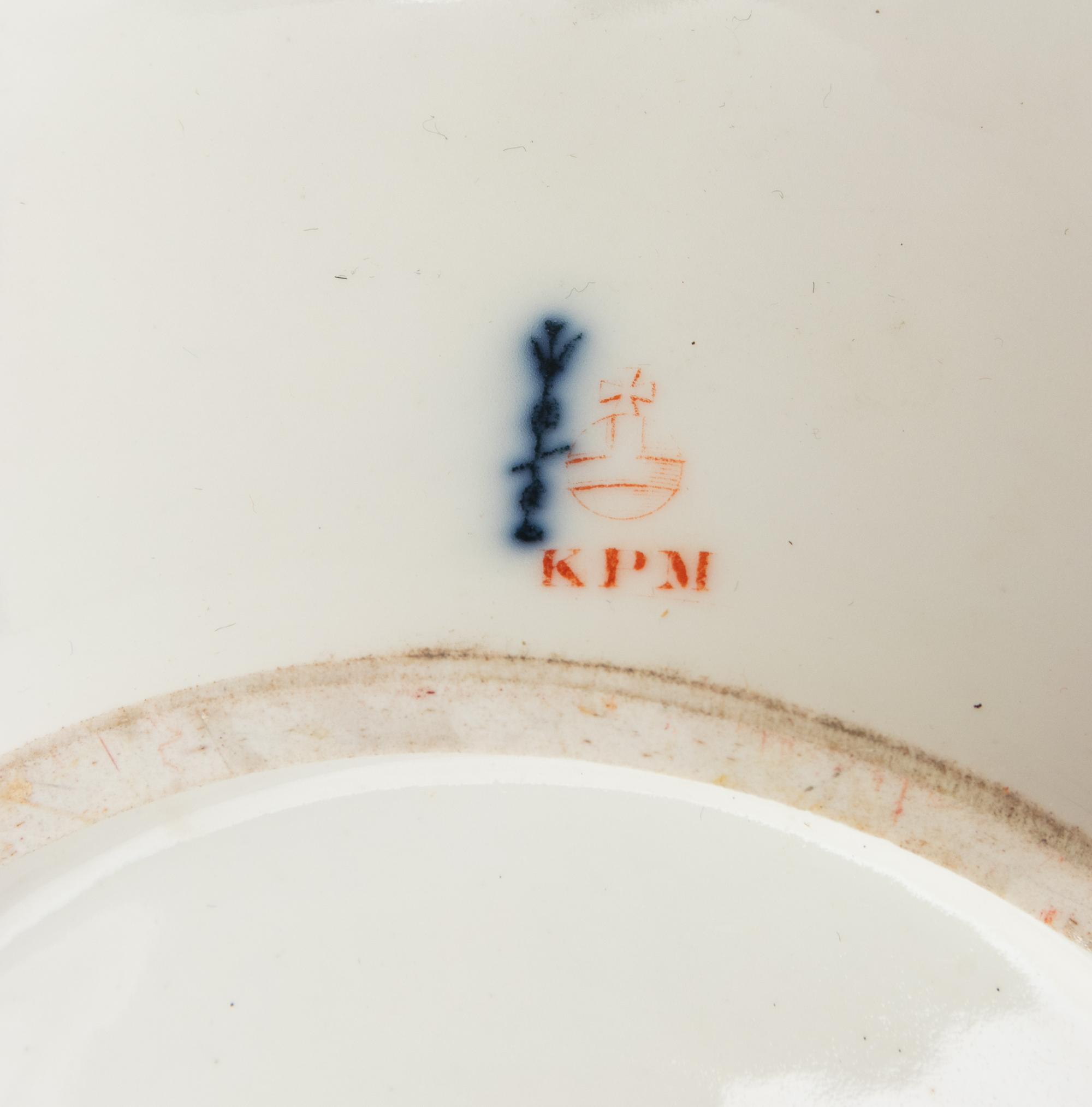 A Berlin (K.P.M.) Painted and Parcel Gilt Porcelain Fish Platter
