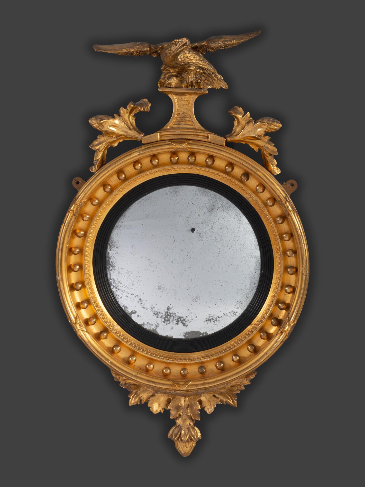 A Federal Giltwood Bull's Eye Mirror
