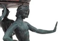 An Italian Bronze Tripod Jardiniere Stand with Satyrs