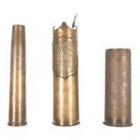 Group of Shell Casings Including WWI Trench Art